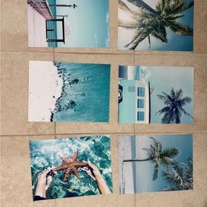 Tropical Beach Photo Prints Set (6)